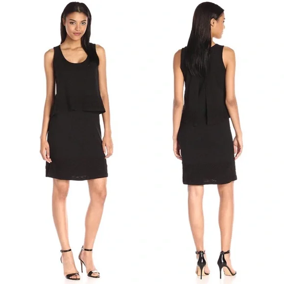 Chic Split Back Embroidered Overlay Sleeveless Midi Dress - Picture 1 of 6